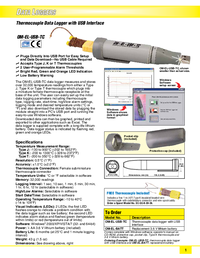 Thumbnail of document Data Sheet - OM-EL-USB-TC Thermocouple Data Logger w/USB Interface